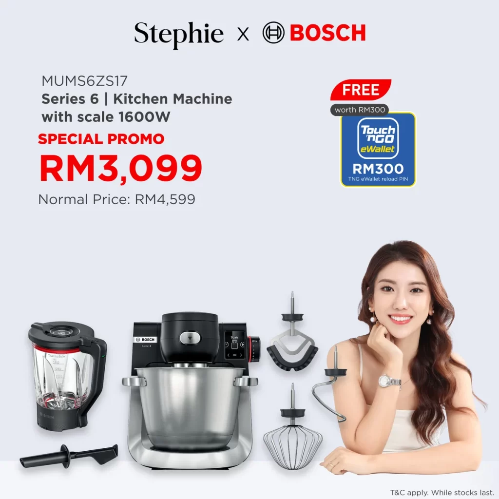 Bosch Series 6 5.5L 1600W Kitchen Machine with Scale MUMS6ZS17