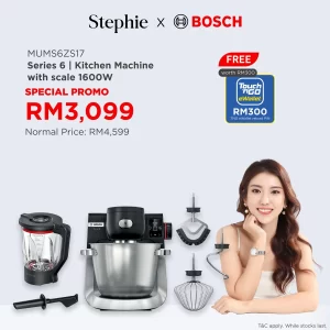 Bosch Series 6 5.5L 1600W Kitchen Machine with Scale MUMS6ZS17